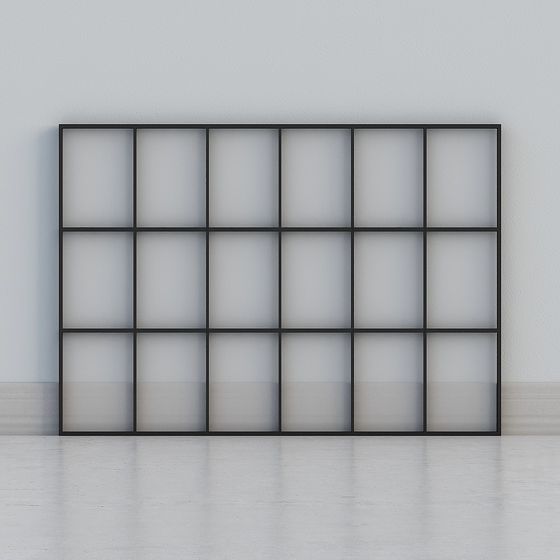 Minimalist Bookshelf 3D model with Modern Aesthetics