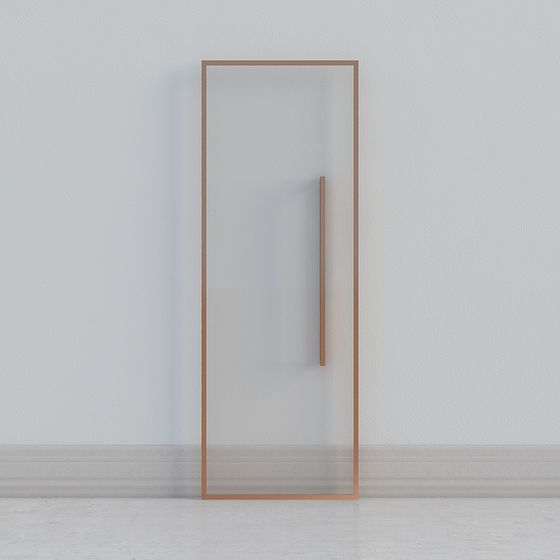 Minimalist Glass Door 3D model