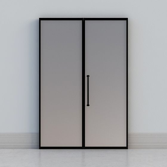 Modern Glass Sliding Door 3D model