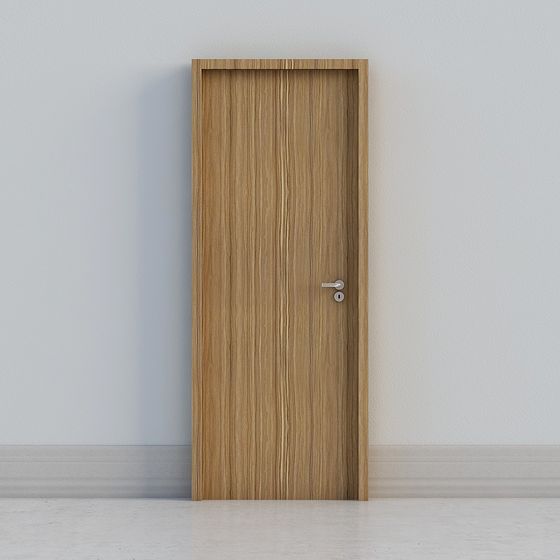 Minimalist Wood Door 3D model
