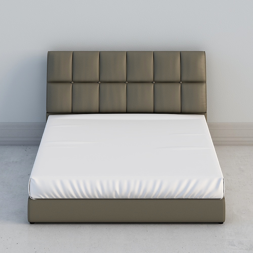 Osraig 5078 modern minimalist double leather bed