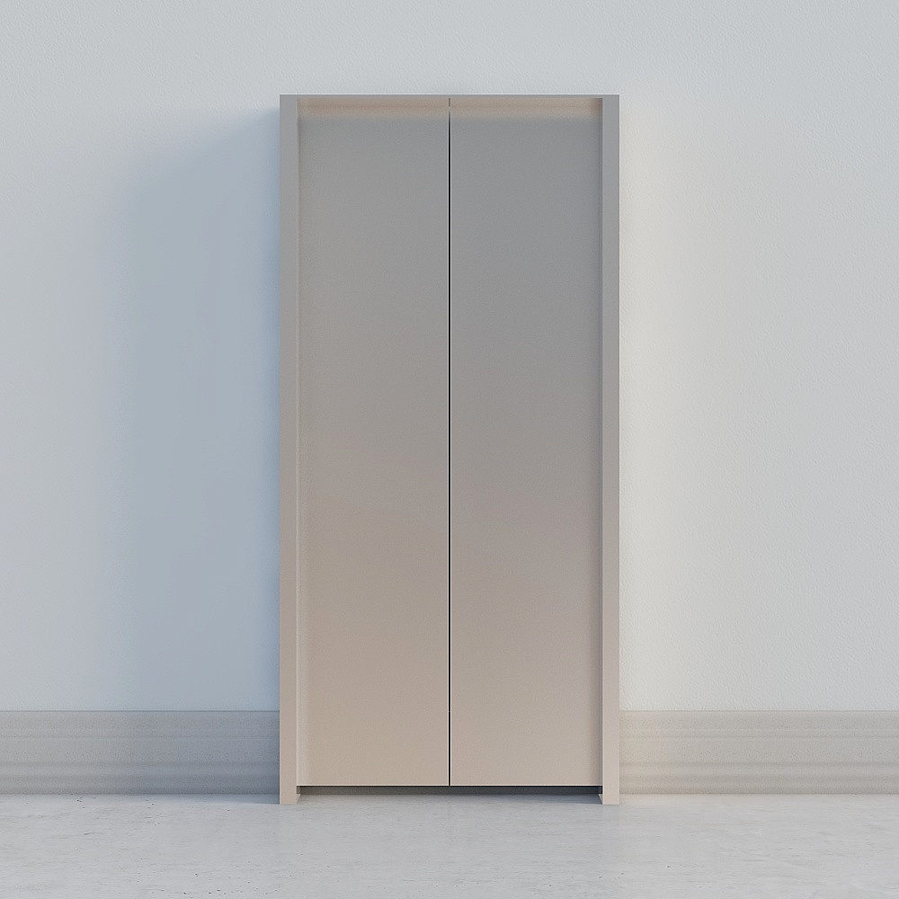 最小限の灰色の両開きドア