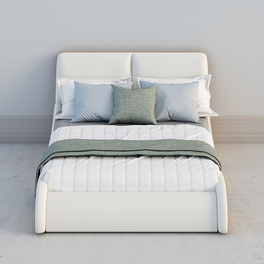 Modern Minimalist Bed 3D model