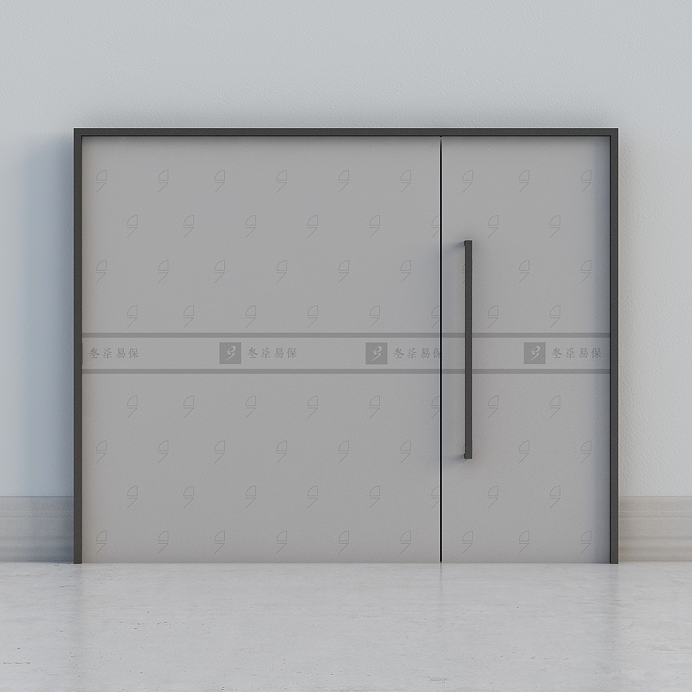 minimal dark glass wide door