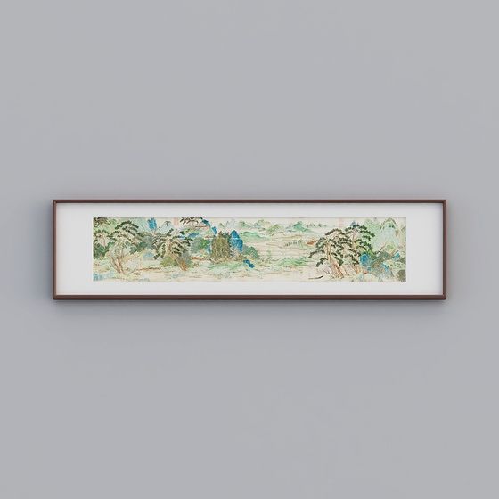 Ink Wash Landscape 3D model