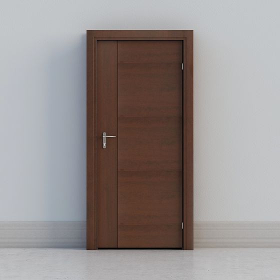 Elegant Low-Poly High-Detail 3D Door Model for Modern Spaces