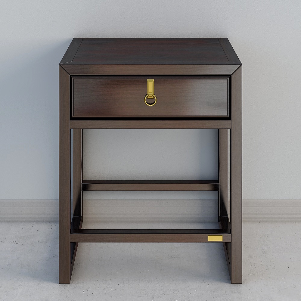 Elegant Low-Poly Nightstand 3D model