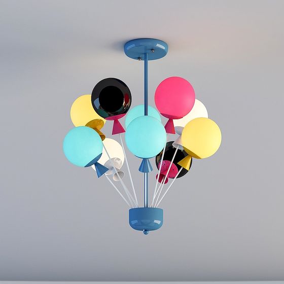 Colorful Balloon Pendant Lamp 3D model