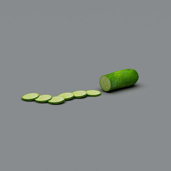 Realistic Cucumber 3D model for Summer Vibes