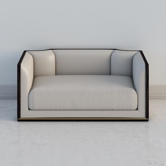 Elegant Minimalist Sofa 3D model for Modern Interiors