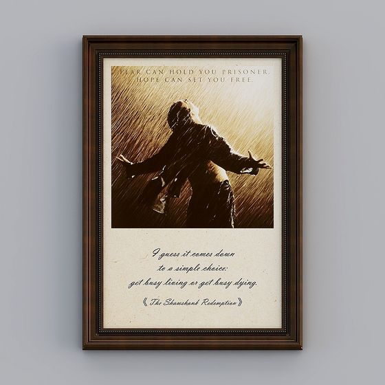 The Shawshank Redemption Inspirational Poster 3D model