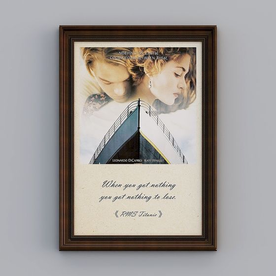 Titanic Movie Poster 3D Model