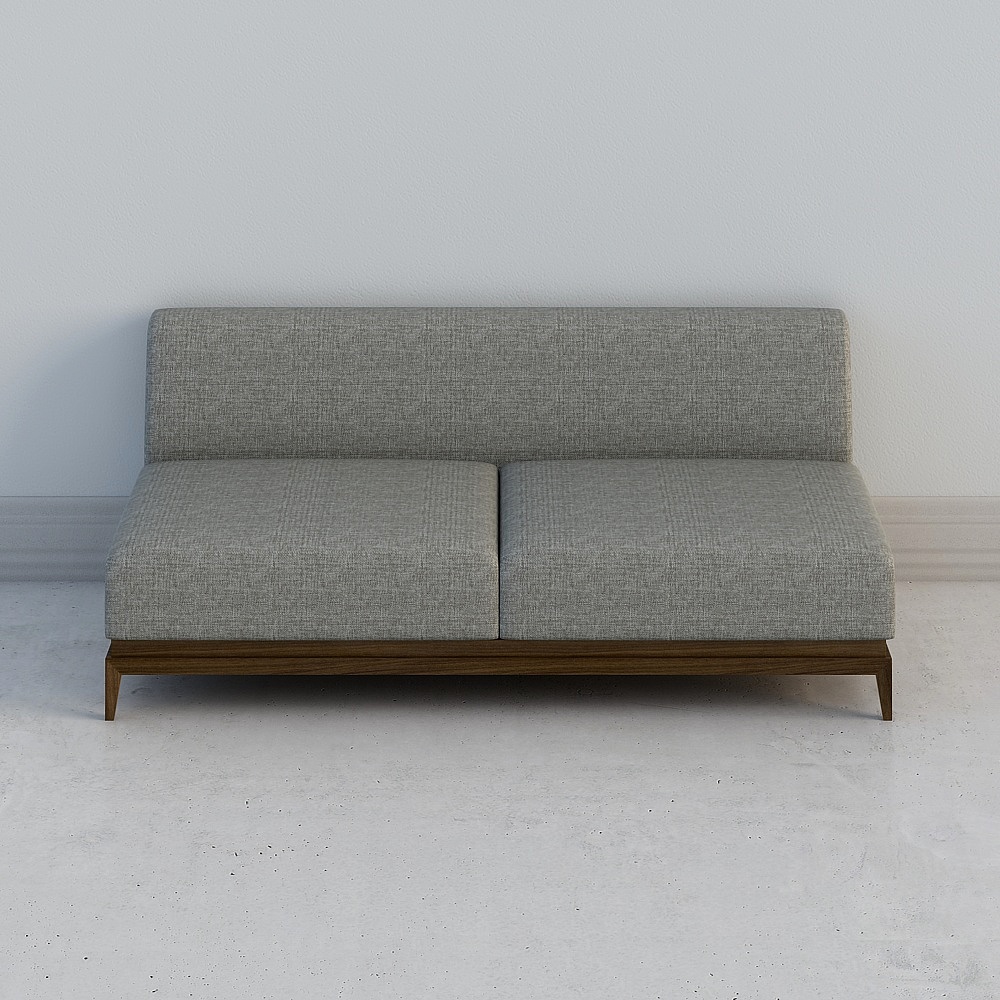 Armless Sofa - Peach Source-K02B-2