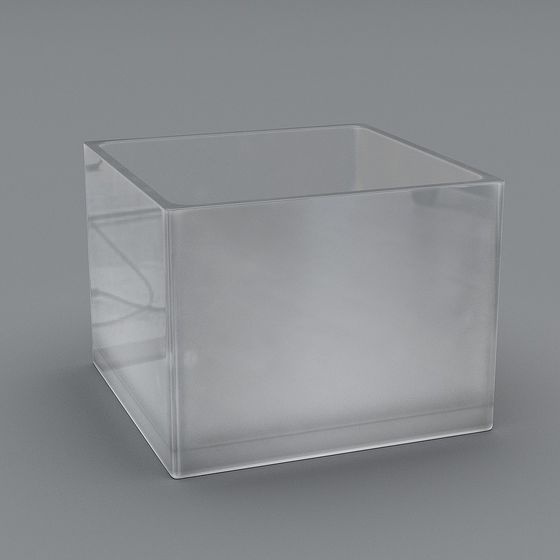 Stylish Transparent Glass Cube 3D model for Creative Projects