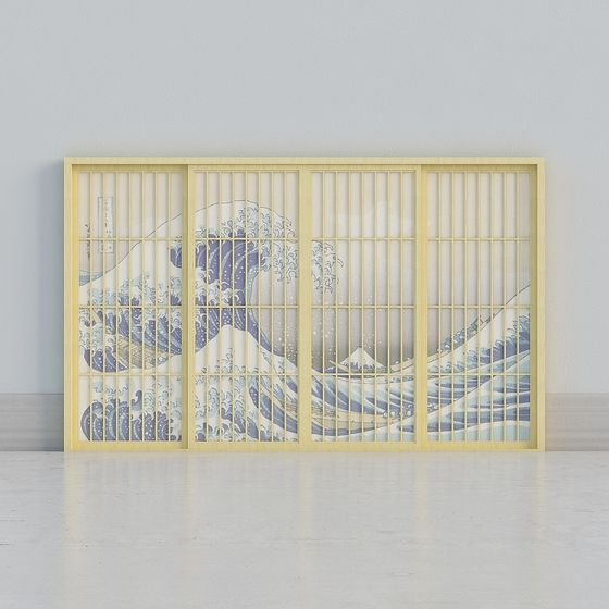 Waves Screen 3D Model - Modern Meets Traditional Aesthetics