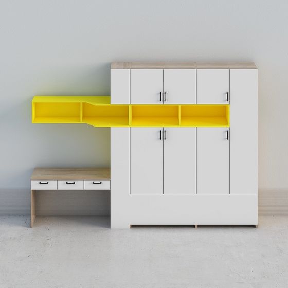 Urban Corner Storage Cabinet 3D model for Modern Spaces