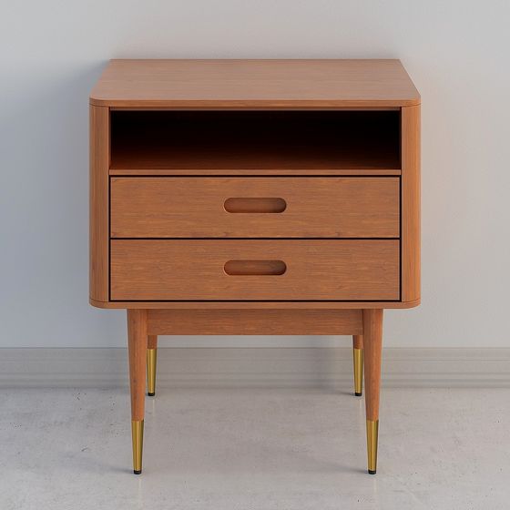 Elegant Vintage Nightstand 3D model for Stylish Spaces