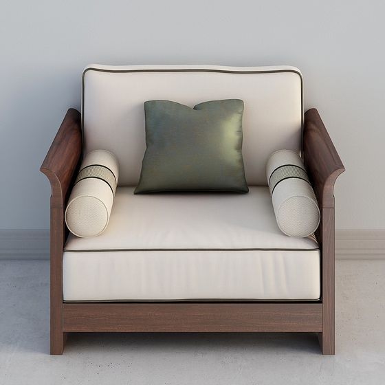 Stylish Low-Poly Sofa 3D model for Modern Interiors