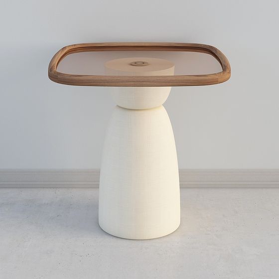 Sleek Low-Poly Wooden Table 3D model