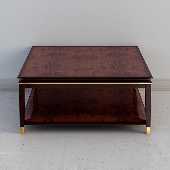 Elegant Low-Polygon Coffee Table 3D model