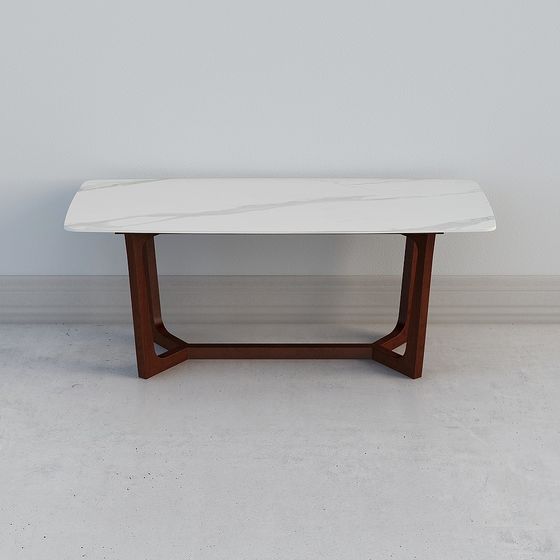 Elegant Marble Dining Table 3D model