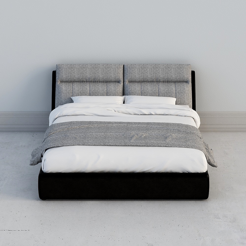 HY1812003 weiches Bett 1.8m schwarz mit mittelgrau