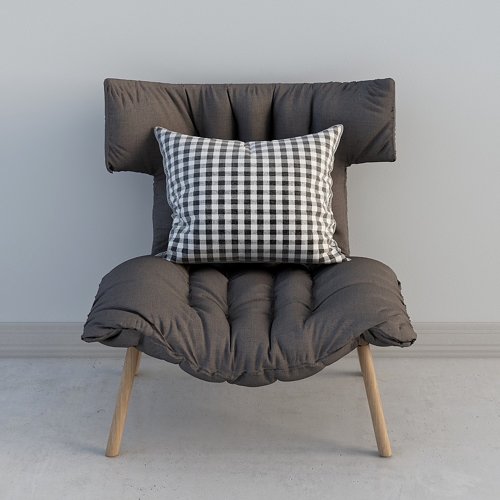 Nordic Dark Grey Single Sofa 2