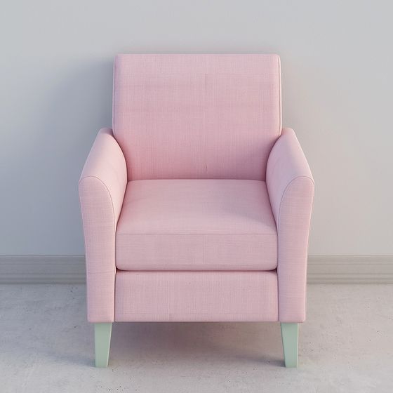 Chic Pink Armchair 3D model