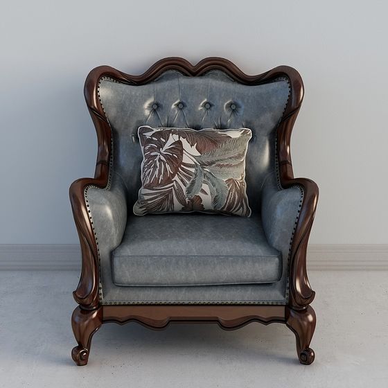 Vintage Leather Armchair 3D model for Modern Design