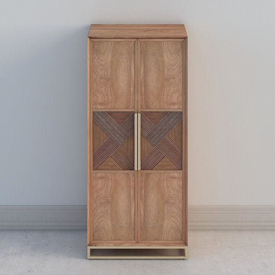 Wooden Cabinet 3D model for Modern and Vintage Spaces