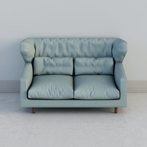 Elegant Modern Low-Polygon Sofa 3D model