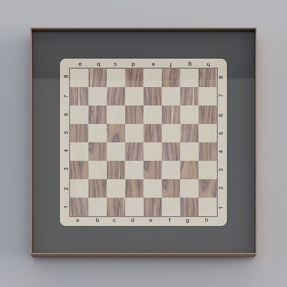 Stylish Chess Board 3D model for Modern Interiors
