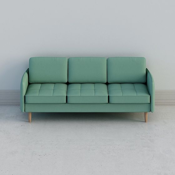 Modern Minimalist Low-Polygon Sofa 3D model