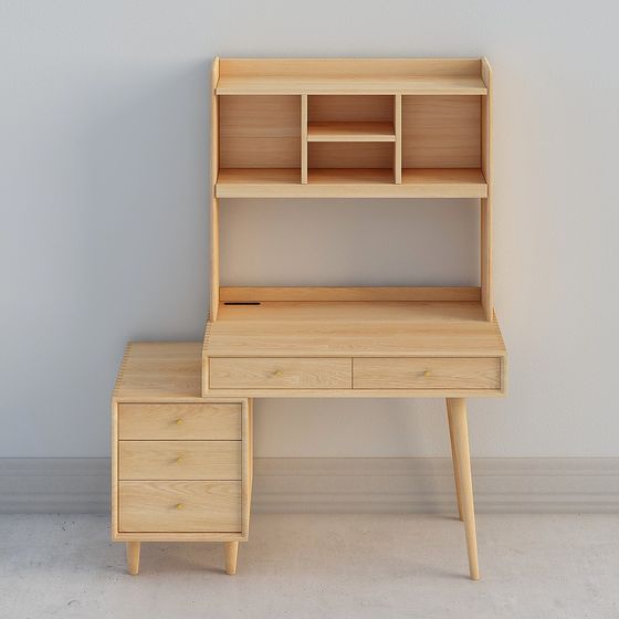 Mid-Century Desk 3D model