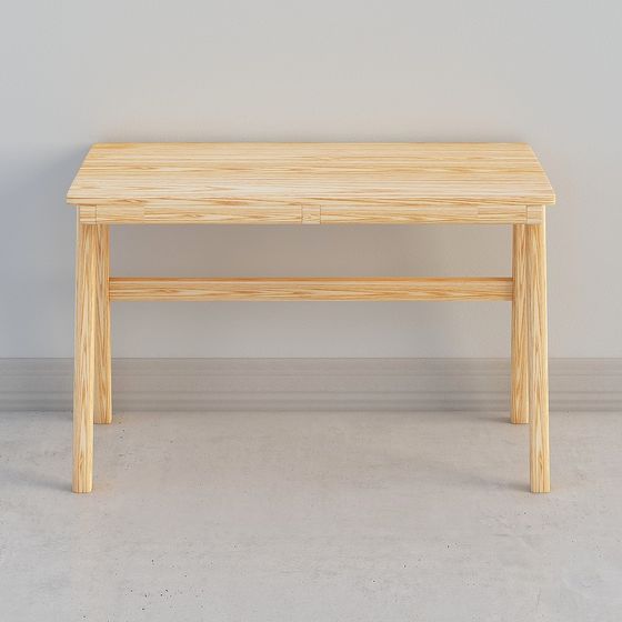 Stylish Wooden Bench 3D model for Modern Aesthetics