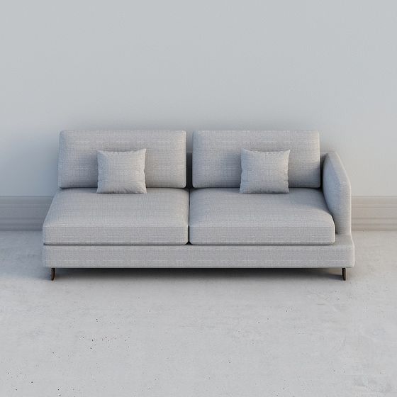 Modern Low-Polygon Sofa 3D Model