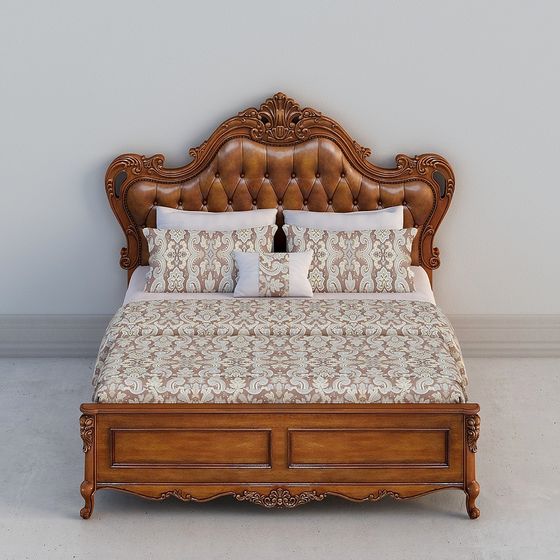 Stylish Low-Poly Bed 3D Model for Creative Projects