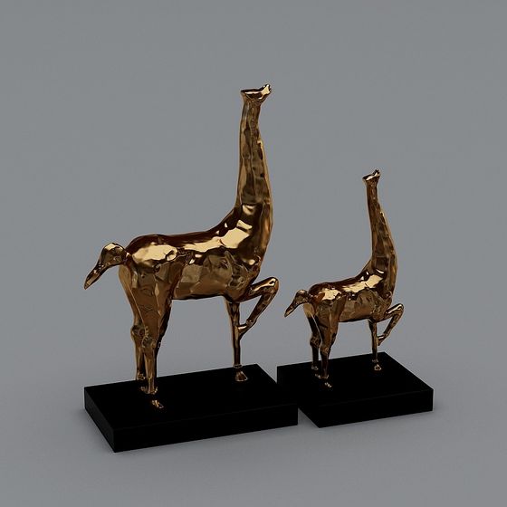 Soaring Giraffe 3D model for Modern Art Applications