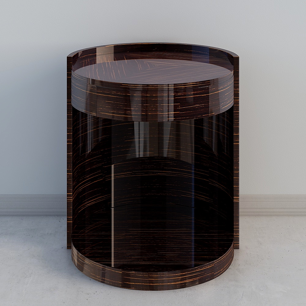 Elegant Cylindrical Side Table 3D model