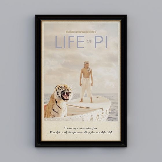 Life of Pi Movie Poster 3D Model