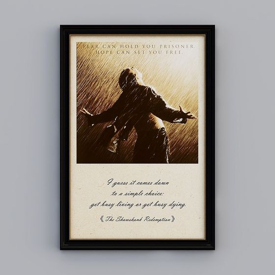 Luxurious Black Gold Frame Decorative Painting 3D Model