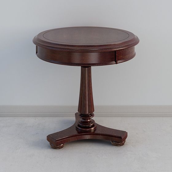 丸いベッドサイドテーブルを探索して発見する