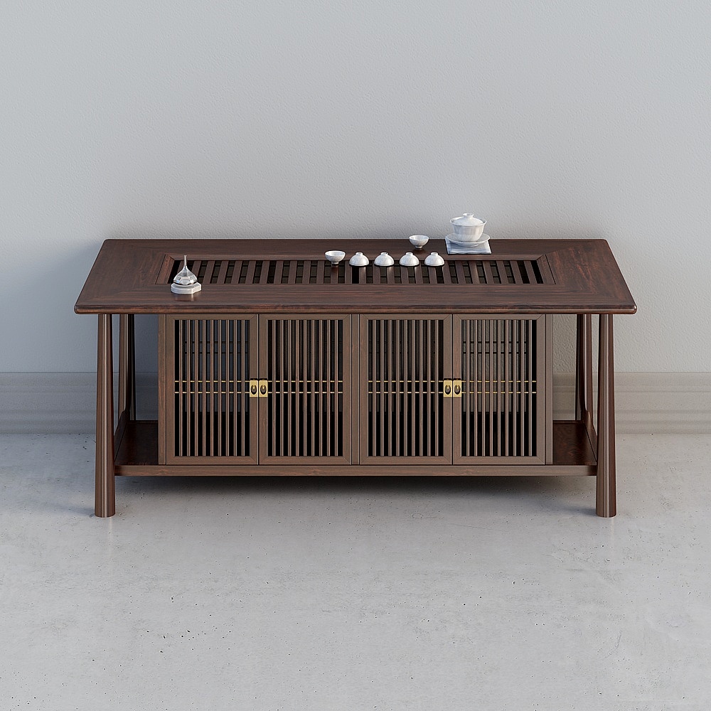 Elegant Chinese Tea Table 3D model