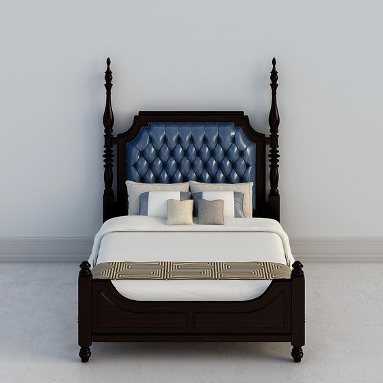 Victorian Elegance Bed 3D model
