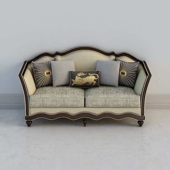 Vintage Elegance Sofa 3D model