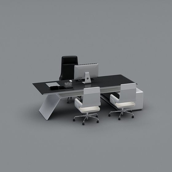 Sophisticated Office Desk 3D model for Modern Workspaces