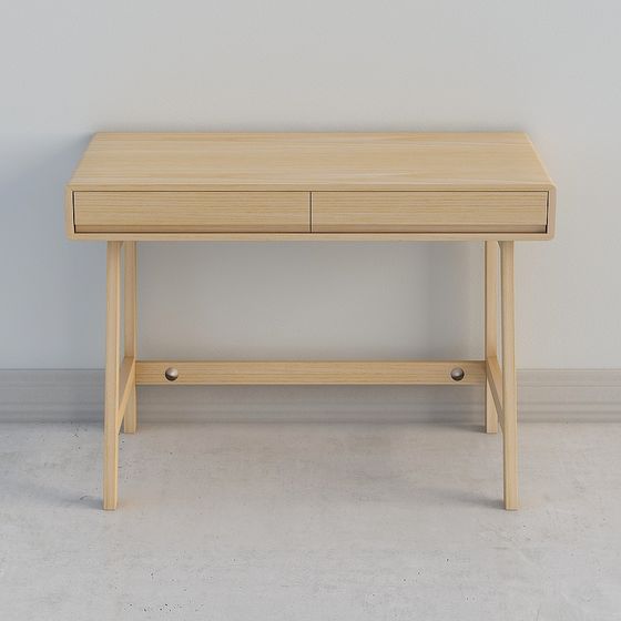 Modern Wooden Desk 3D model