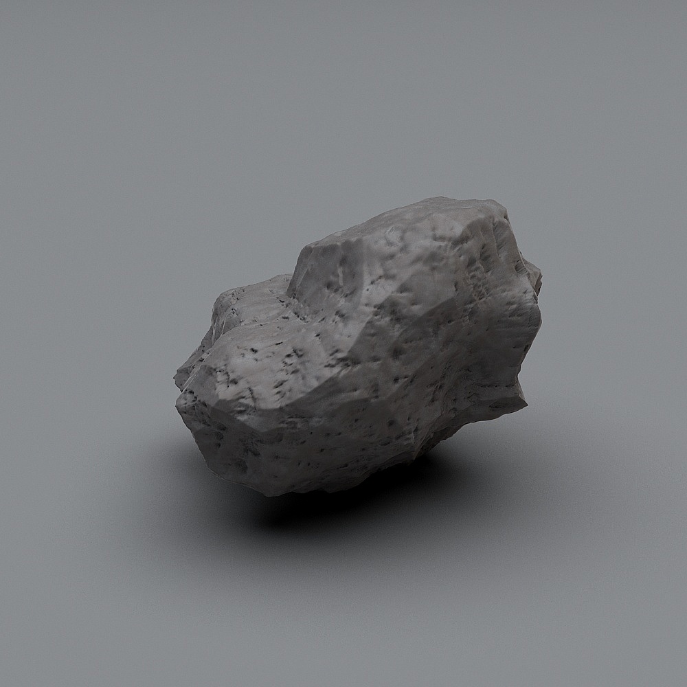 Realistic Low-Poly Rock 3D model