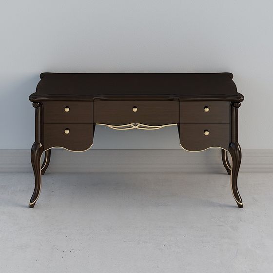 Stylish Vintage Dressing Table 3D model