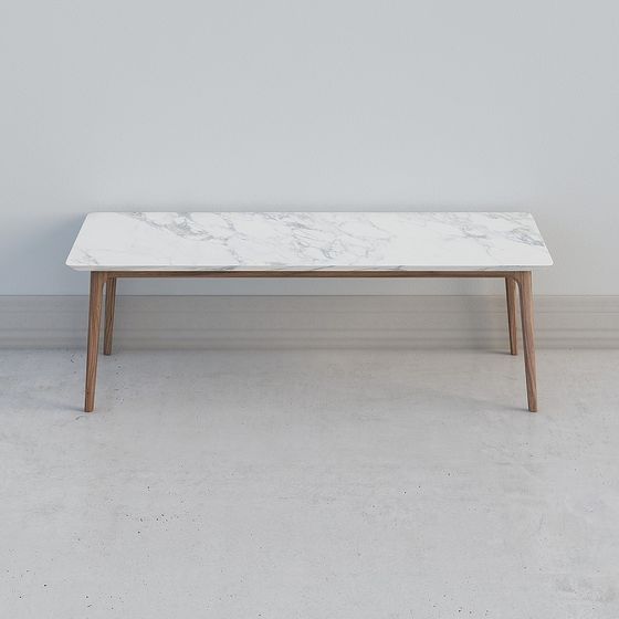 Stylish Marble Coffee Table 3D model for Modern Interiors
